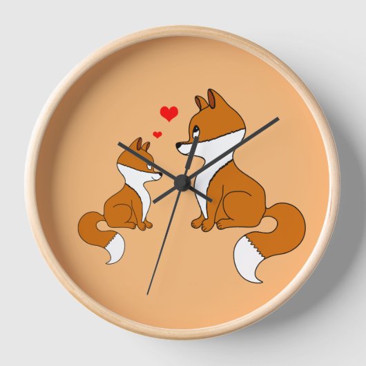 Cute foxes uhr (Vorderseite)