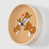Cute foxes uhr (Winkel)