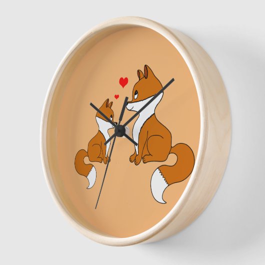 Cute foxes uhr (Winkel)
