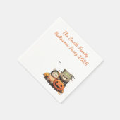 Cute Frankenstein Bear Halloween Custom Serviette (Ecke)