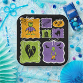 Cute Frankenstein Coquette Halloween  Pappteller (Party)