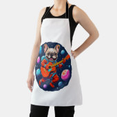 Cute French Bulldog Astronaut Playing Guitar – Fun Schürze (InSitu)