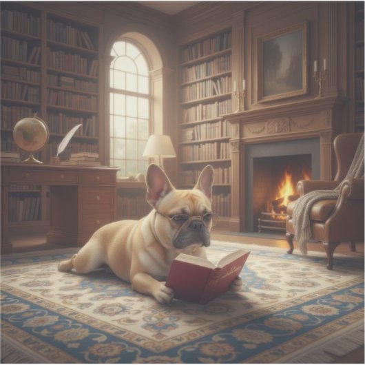 Cute French Bulldog Aufkleber (Vorderseite)