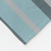 Cute French Bulldog Blue Striped Fleecedecke (Ecke)