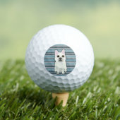 Cute French Bulldog Blue Striped Golfball (Insitu T-Shirt)
