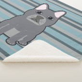 Cute French Bulldog Blue Striped Sherpadecke (3/4)