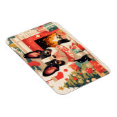 Cute French Bulldog by the Christmas Fireplace Magnet (Rechte Seite)