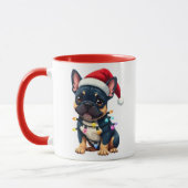 Cute French Bulldog Christmas Santa Pet Dog Lover Tasse (Links)