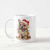 Cute French Bulldog Christmas Tree Santa Xmas Ligh Kaffeetasse (Links)