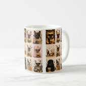 Cute French Bulldog Coffee Collection – Aesthetic Kaffeetasse (VorderseiteRechts)