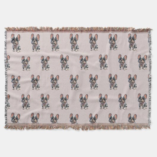 Cute French Bulldog Decke (Vorderseite)