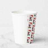 Cute French Bulldog Dog Christmas Pattern Pappbecher (Rechts)