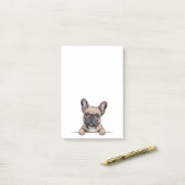 Cute French Bulldog Frenchie Post-it Klebezettel (Auf Schreibtisch)