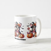 Cute French Bulldog Halloween Candy Witch Kaffeetasse (VorderseiteRechts)