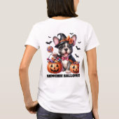 Cute French Bulldog Halloween Candy Witch T-Shirt (Rückseite)