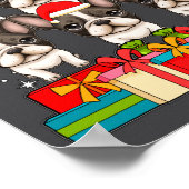 Cute French Bulldog Le Frenchie Christmas Tree Xma Poster (Ecke)