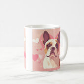 Cute French Bulldog Love Mug Kaffeetasse (VorderseiteRechts)