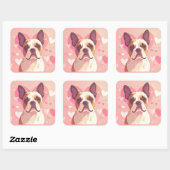 Cute French Bulldog Love Sticker (Blatt)