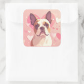 Cute French Bulldog Love Sticker (Tasche)