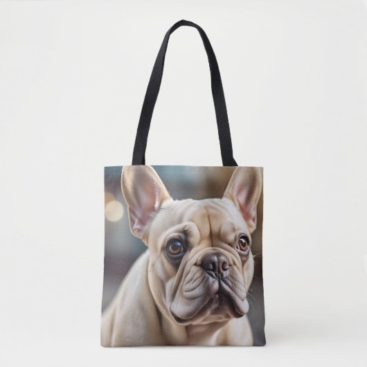 Cute French Bulldog Tote Bag Tasche (Vorderseite)