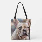 Cute French Bulldog Tote Bag Tasche (Rückseite)