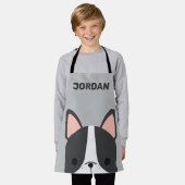 Cute French Bulldog with Personalized Name Schürze (Getragen)