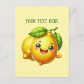 Cute fresh lemon customizable  postkarte (Vorderseite)
