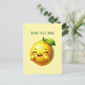 Cute fresh lemon customizable postkarte (Stehend Vorderseite)