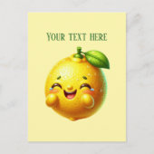 Cute fresh lemon customizable postkarte (Vorderseite)