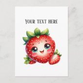 Cute fresh strawberry customizable vendors postkarte (Vorderseite)