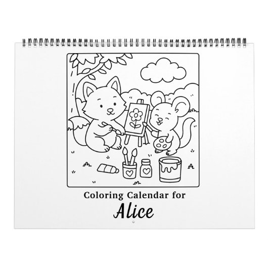 Cute Friends Coloring Calendar Kalender (Titelbild)