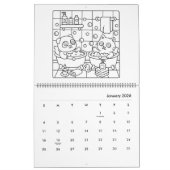Cute Friends Coloring Calendar Kalender (Jan 2026)