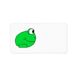 Cute Frog. Adressaufkleber