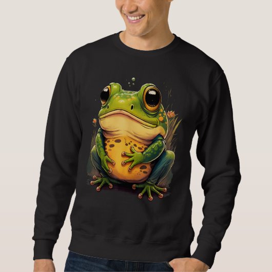 Cute Frog  Animal on Frog 1 Sweatshirt (Vorderseite)