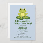 Cute Frog Birthday Invitation Einladung (Vorne/Hinten)