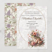 Cute Frog Birthday Invitation for Nature Lover Einladung (Vorne/Hinten)