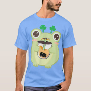 Cute Frog Boba Tea Kids Teen Girl Kawaii Frog Love T-Shirt
