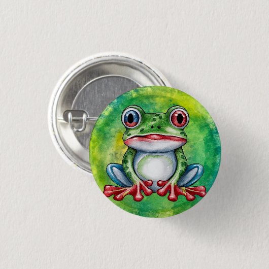 Cute Frog Button (Vorne & Hinten)