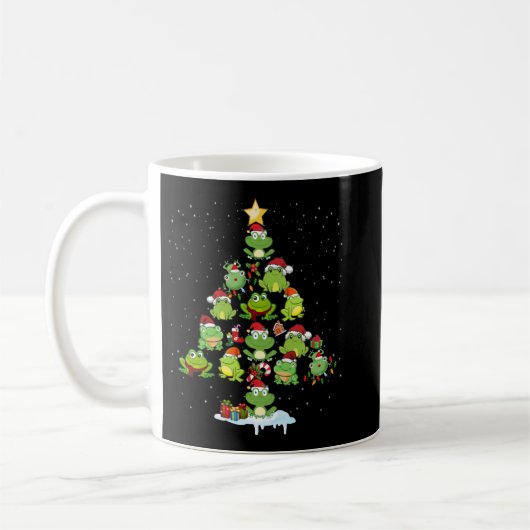 Cute Frog Christmas Tree Gift Decor Xmas Tree Kaffeetasse (Links)