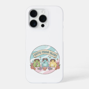 Cute Frog Club – Kawaii Pastell-Frösche Floral Süß iPhone 16 Pro Hülle