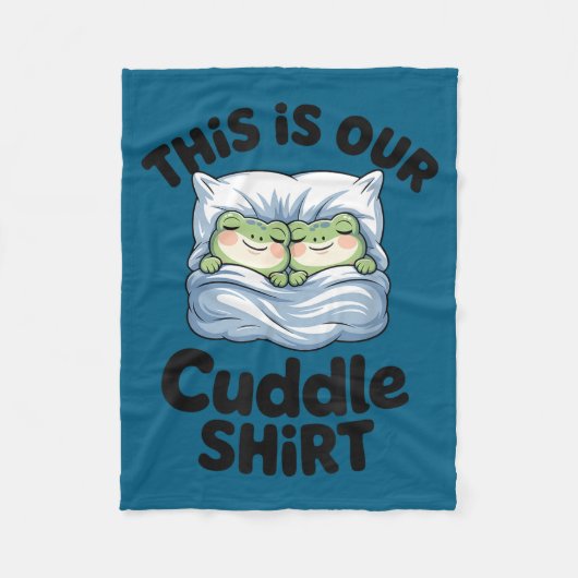 Cute Frog Couple This Is Our Cuddle Fleecedecke (Vorderseite)
