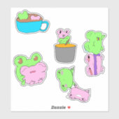 Cute frog couple valentine sticker sheet  (Blatt)