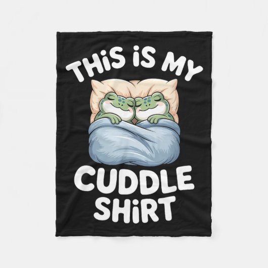 Cute Frog Cozy This Is My Cuddle Fleecedecke (Vorderseite)