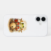 Cute Frog Drummer iPhone 16 Case – Music Fun Hülle (Rückseite (Horizontal))