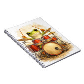 Cute Frog Drummer Notebook – Music Journal Notizblock (Rechte Seite)
