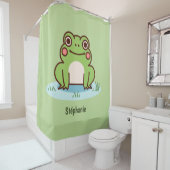 Cute Frog Duschvorhang (Beispiel)