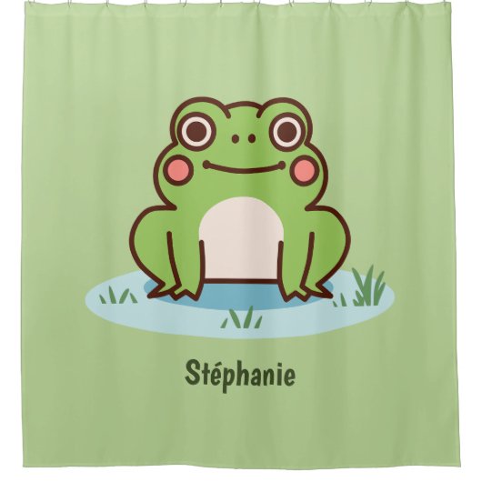Cute Frog Duschvorhang (Vorderseite)