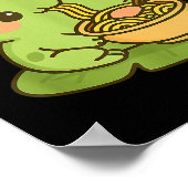 Cute Frog Eating Ramen Anime Japanese Men Women Ki Poster (Ecke)