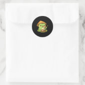 Cute Frog Eating Sushi Anime Japanese Men Women Ki Runder Aufkleber (Tasche)
