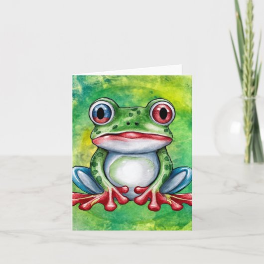 Cute Frog Einladung (Vorderseite)